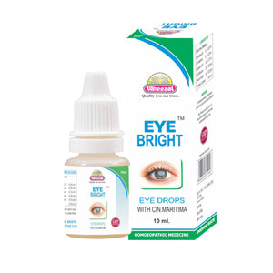 Wheezal EYE BRIGHT (Eye Drops) 10ml for Eye Strain, Watery Eyes & Irritation Homeopathic Remedy